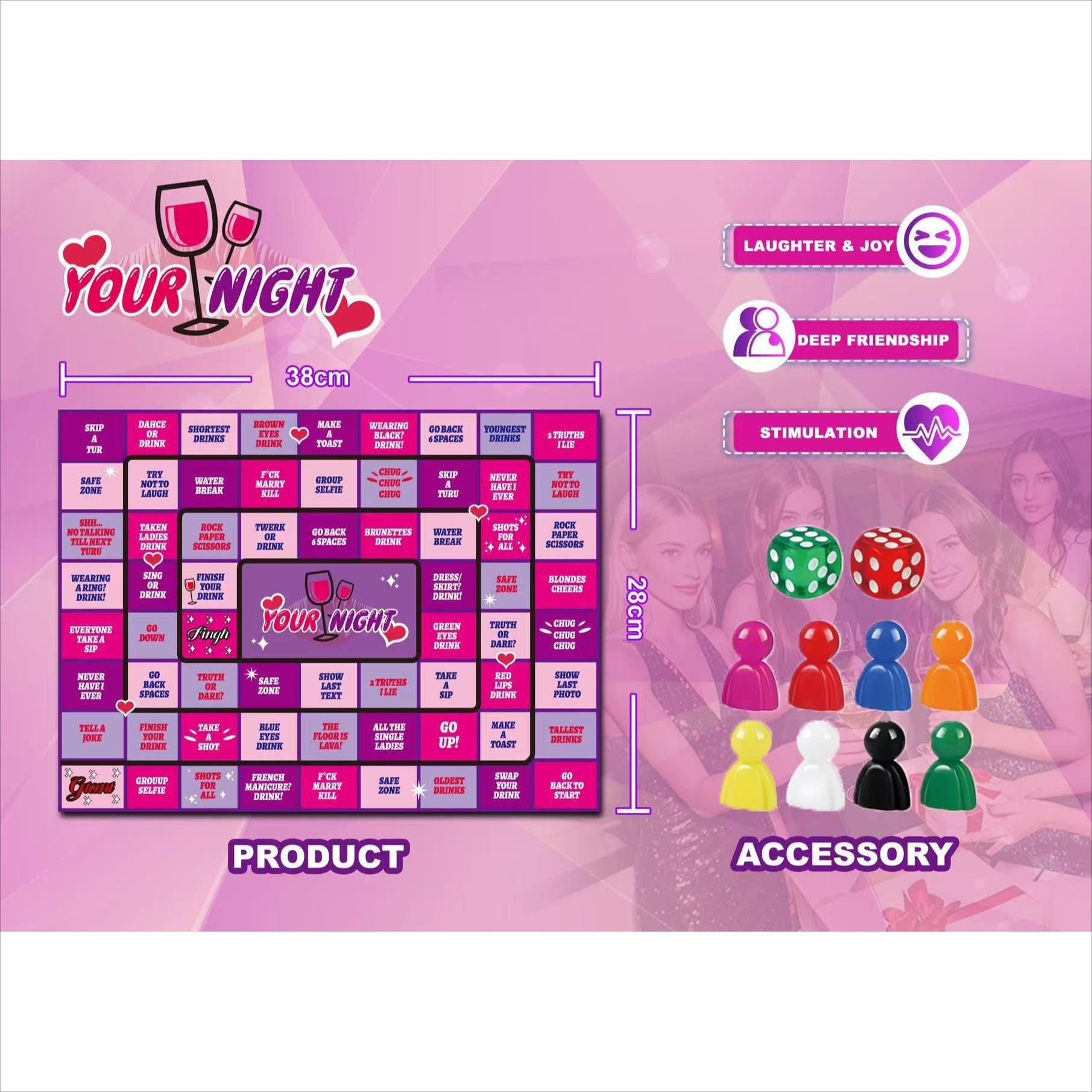 

Drinking Board Games Adults Silicone Mat Funny Party Interactive Game Family Play Age 21+ 2-8 Players