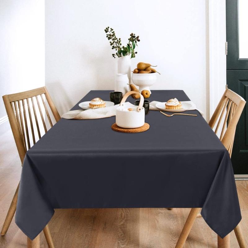 Rectangular Tablecloth Stain Resistant Polyester Table Covering Cloth for Dining Tables Easy To Clean and Maintain