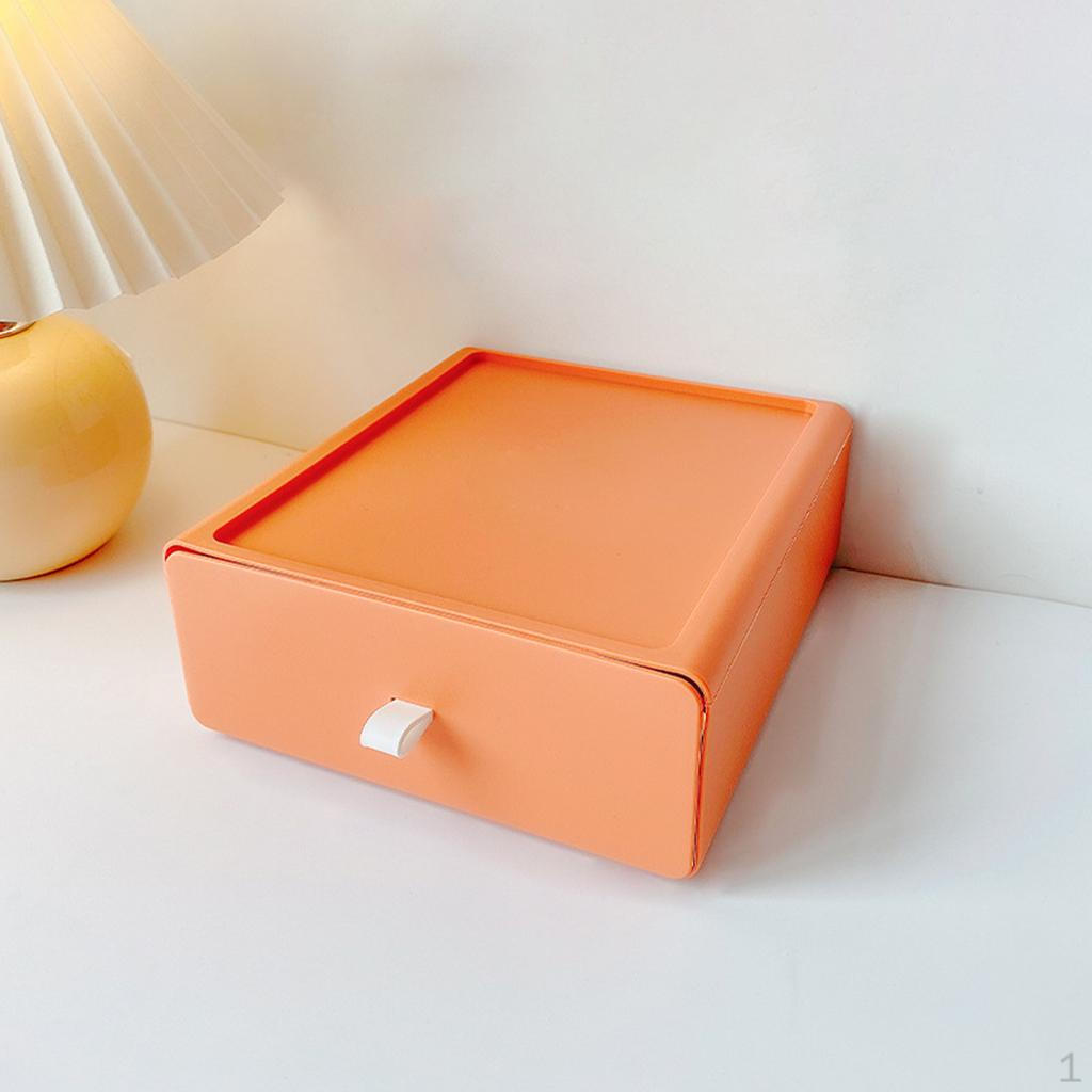 Органайзер для стола с ящиками Настольное хранение Органайзер-коробка для офиса и дома Туалетные принадлежности оранжевый 759₽