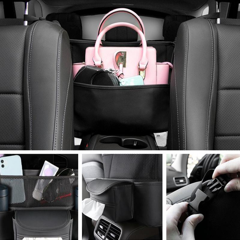 Auto Organizer Aufbewahrung Zwischen Sitzen Multifunktional PU Leder Fahrer Aufbewahrungsnetz Tasche Große Kapazität Automobil Konsole