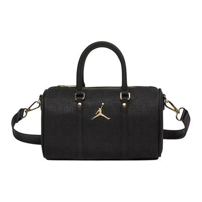 Monogramový reliéfní vzor Módní design Crossbody Kabelka ze syntetické kůže Unisex kabelky Černá Zlatá IQ3204-010