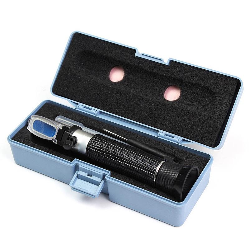 Salinity Meter Refractometer Dual Scale 1.0 to 1.07 S.G. Salt Tester for Drinking Water Aquarium Salt Test Tester Seawater