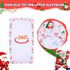Weihnachts-Krippenmatratzenlaken Weihnachtsmann Weihnachtsstrumpf Spannbettlaken für Babykrippe Weihnachtsbaum Krippenmatratzenbezug für Jungen Mädchen Krippe Kinderzimmerdeko