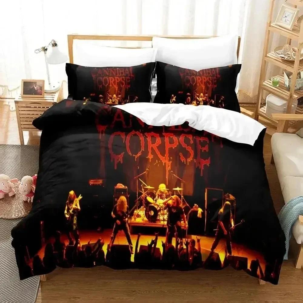 Cannibal Corpse Bedding Set Horror Duvet Cover Set Quilt Cover Pillowcase Comforter King Queen Size Boys Adult Bedding Set