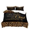 Luxury Leopard Duvet Cover Queen Bedding Sets, Black Comforter Quilt Cover, Cheetah Print Gifts for Men Boyfriend,2 Pillow Shams