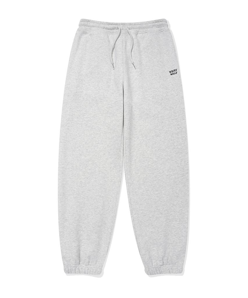 WACKY WILLY Signature Sweat Jogger Pants Light Grey