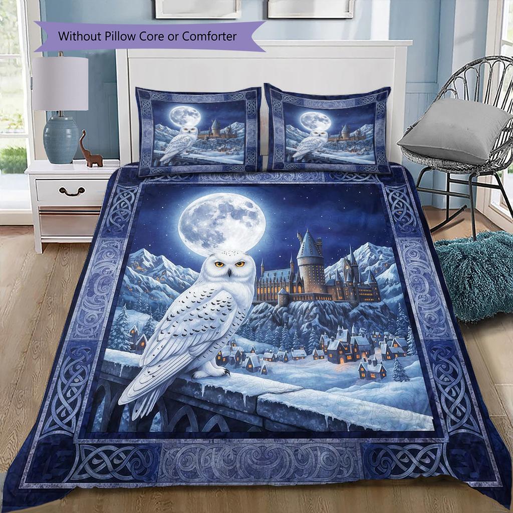 Cartoon Pattern Bedding Quilt Set Quilt Cover Pillowcase Home Decoration Birthday Gift (1 * duvet cover + 2 * pillowcase, without core)