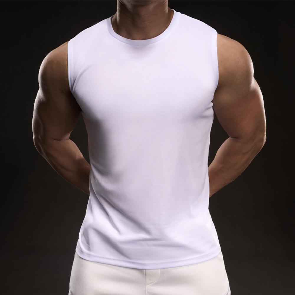 Simple Casual Short-sleeved T-shirt Fashionable Sporty Slim Elastic Fitness Outdoor Fitness Round Neck T-shirt
