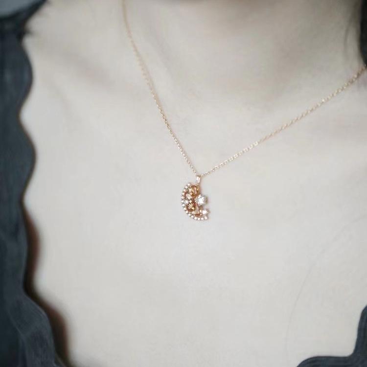 2022 Fresh Lemon Slice Pendant Necklace, Women's S925 Sterling Silver, Versatile Personality Temperament Clavicle Chain