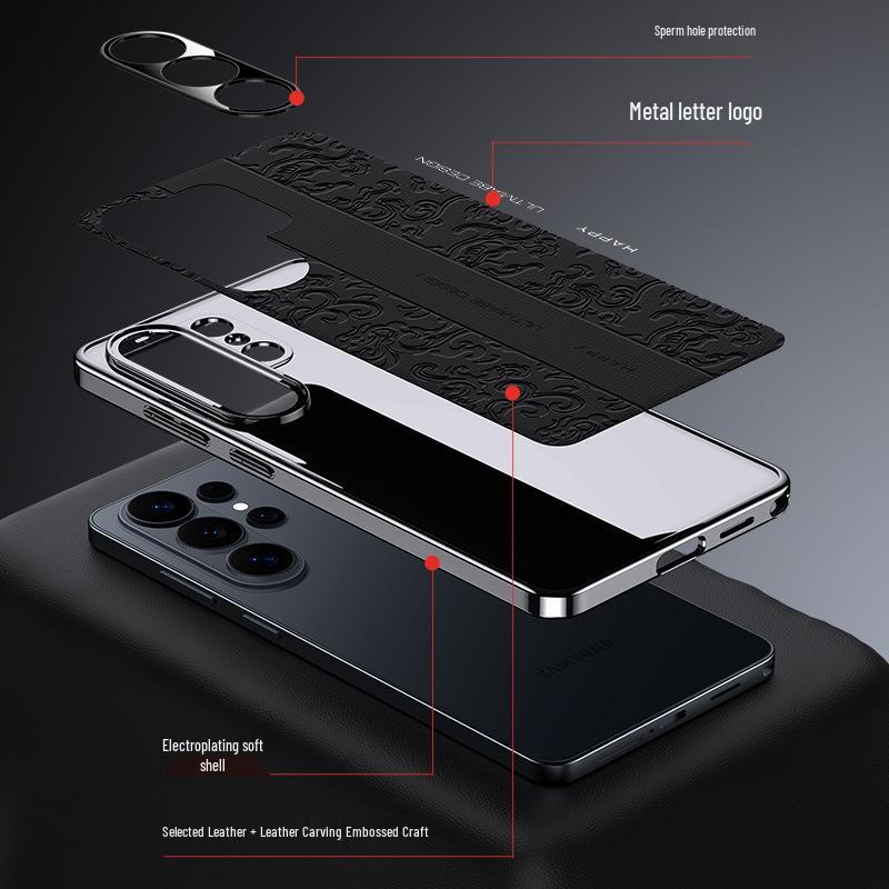 Luxury Leather Protective Case for Samsung Galaxy S24/S25/S26 Ultra