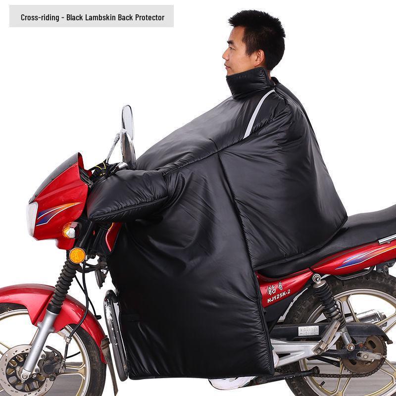 Motorcycle Windshield Plush Knee Pads & Windproof Quilt (Crotch Beam, Thickened, Waterproof, Warm)