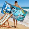 The Blues Print Beach Towel, Large Soft Quick Dry Towel for Beach Camping Swimming