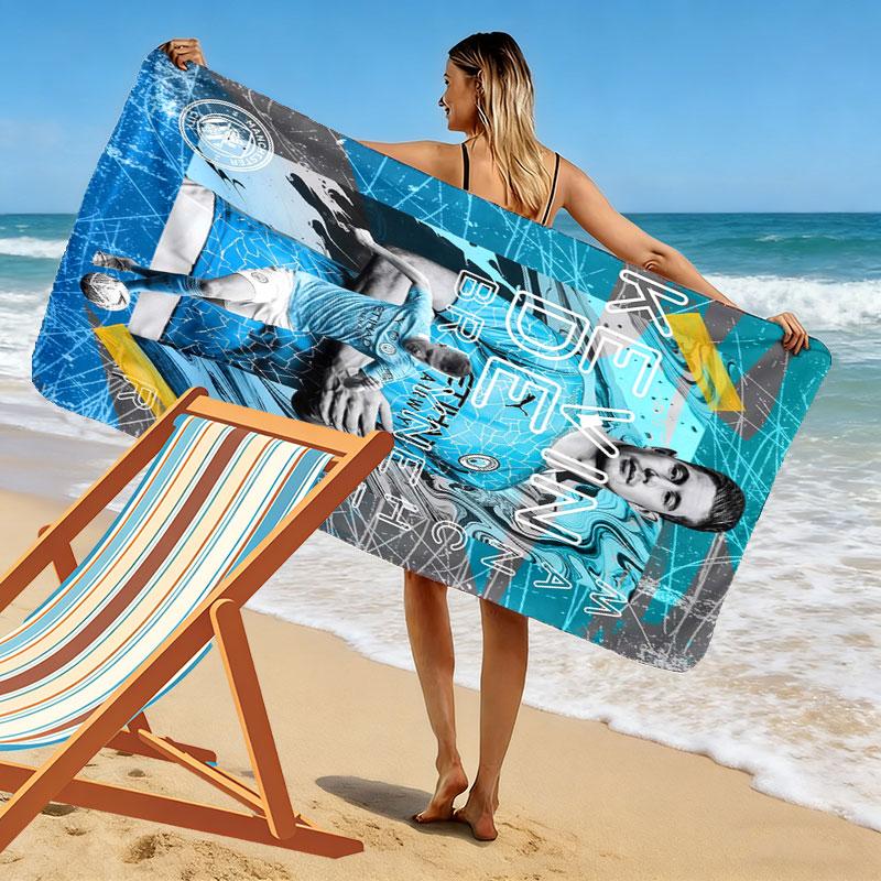 The Blues Print Beach Towel, Large Soft Quick Dry Towel for Beach Camping Swimming