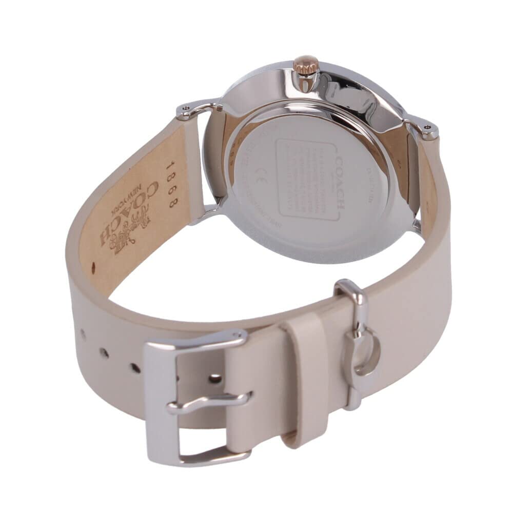 Coach Perry 36mm Leather Belt Wristwatch Silver Gray Ladies 14503116