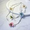 Stylish Floral Pearls Strand Necklace With Delicate Beads Trendy Women’s Jewelry Perfect For Everyday Wear