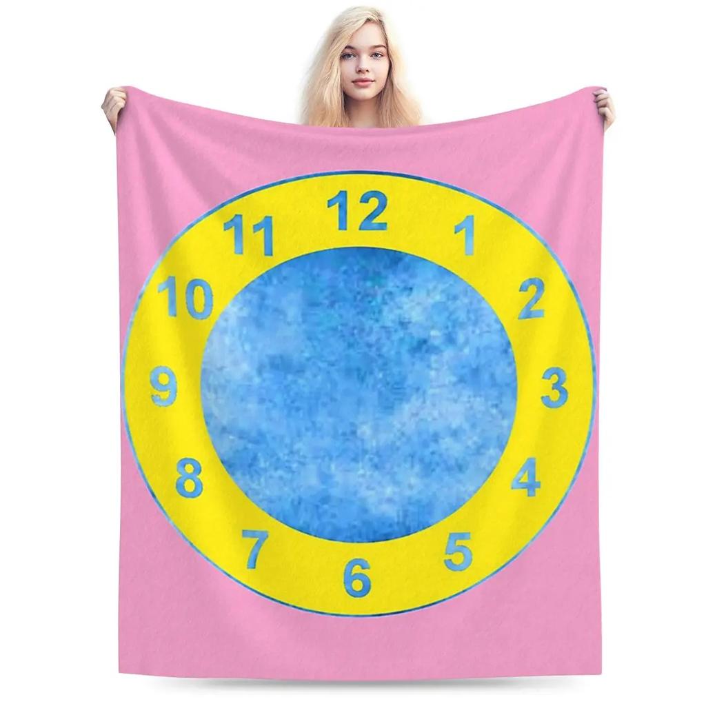 Clock Rug (The Big Comfy Couch) Blankets Soft Warm Flannel Throw Blanket Bedding for Bed Living room Picnic Travel Home Couch