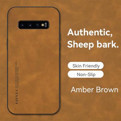 S 10 9 8 Luxury Vintage Sheepskin Leather Case For Samsung Galaxy S10 S9 S8 Plus 5g Men Business Retro Back Cover S10plus S9plus