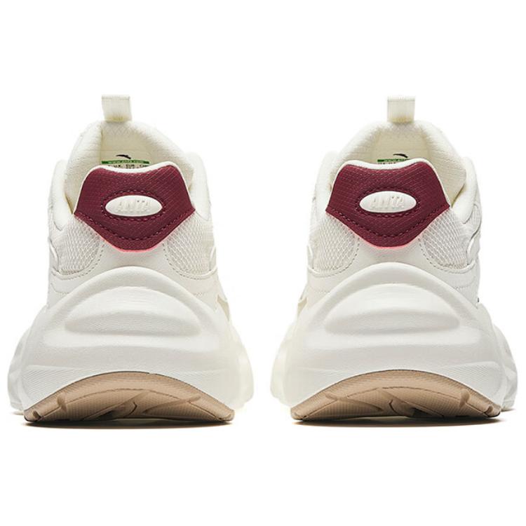 Anta Wind Retro Versatile Trendy Shock Absorbing Non-Slip Wear-Resistant Low-Top Lifestyle Casual Shoes Women Casual Shoes White Red 922518807-3