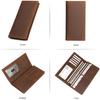 Crazy Horse Leather Men's Long Wallet, Two Fold Genuine Leather, Pure Top Layer Cowhide Wallet, Retro Wallet