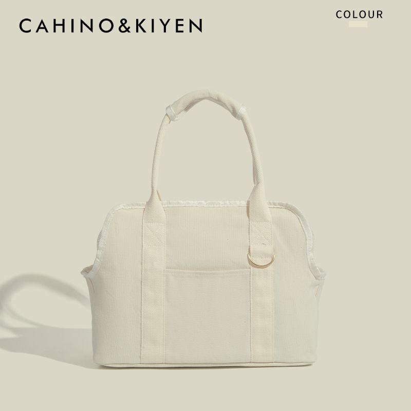 

Чрис & Кфллх Полиэфирное волокно Хлопок Пенька Смесь Большая Вместимость Портативная Сумка для Выгула Питомца Товары для Питомцев Сумка для Кошки S-small (35cm)* 16cm)* 24cm) Beige White