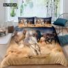 Luxury 3D Bedding Set Europe Queen King Double Duvet Cover Set Bed Linen Comfortable Blanket/Quilt Cover Bed Set Animal  Horse