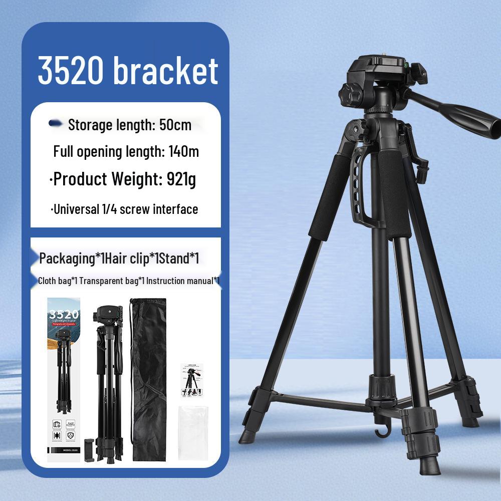 

3520 Photography Tripod for DSLR, Mirrorless, and Mobile - Perfect for Video Recording, Photo Shooting, and Live Streaming