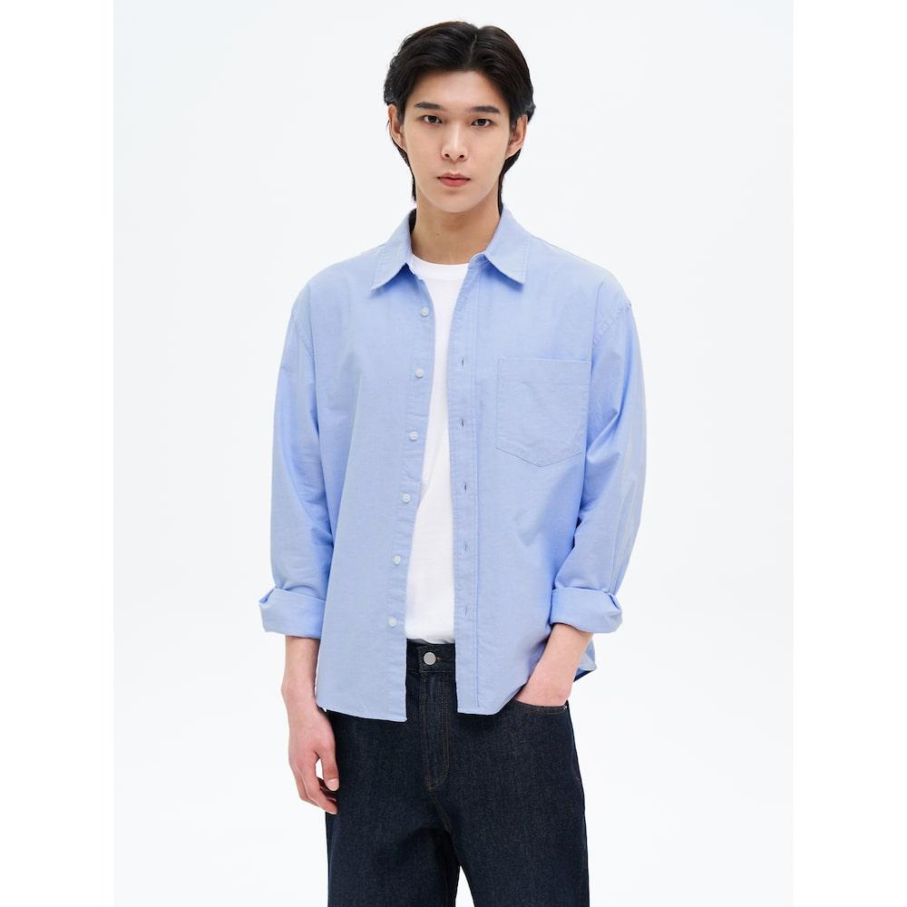 8Seconds Oxford Oversized Shirt Sky Blue Sky Blue/S