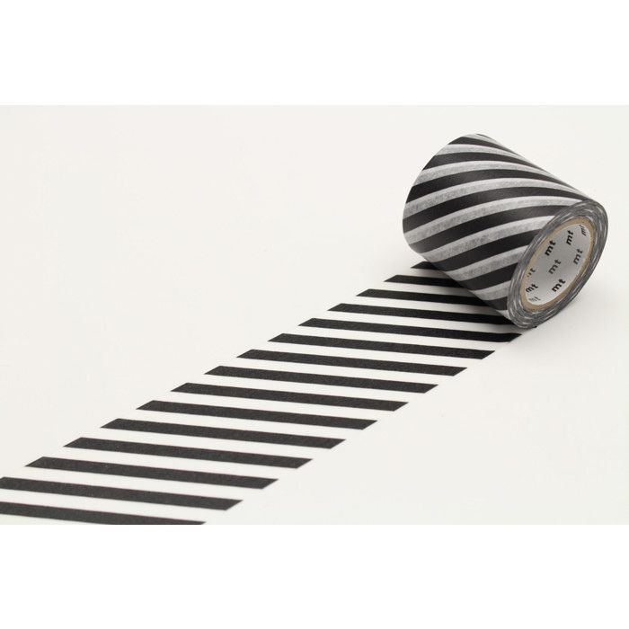Masking Tape MT Casa Rayé 5 Cm Noir - Stripe Black