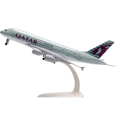 Nádherný 20cm model letadla Qatar Airways A380 z litého kovu