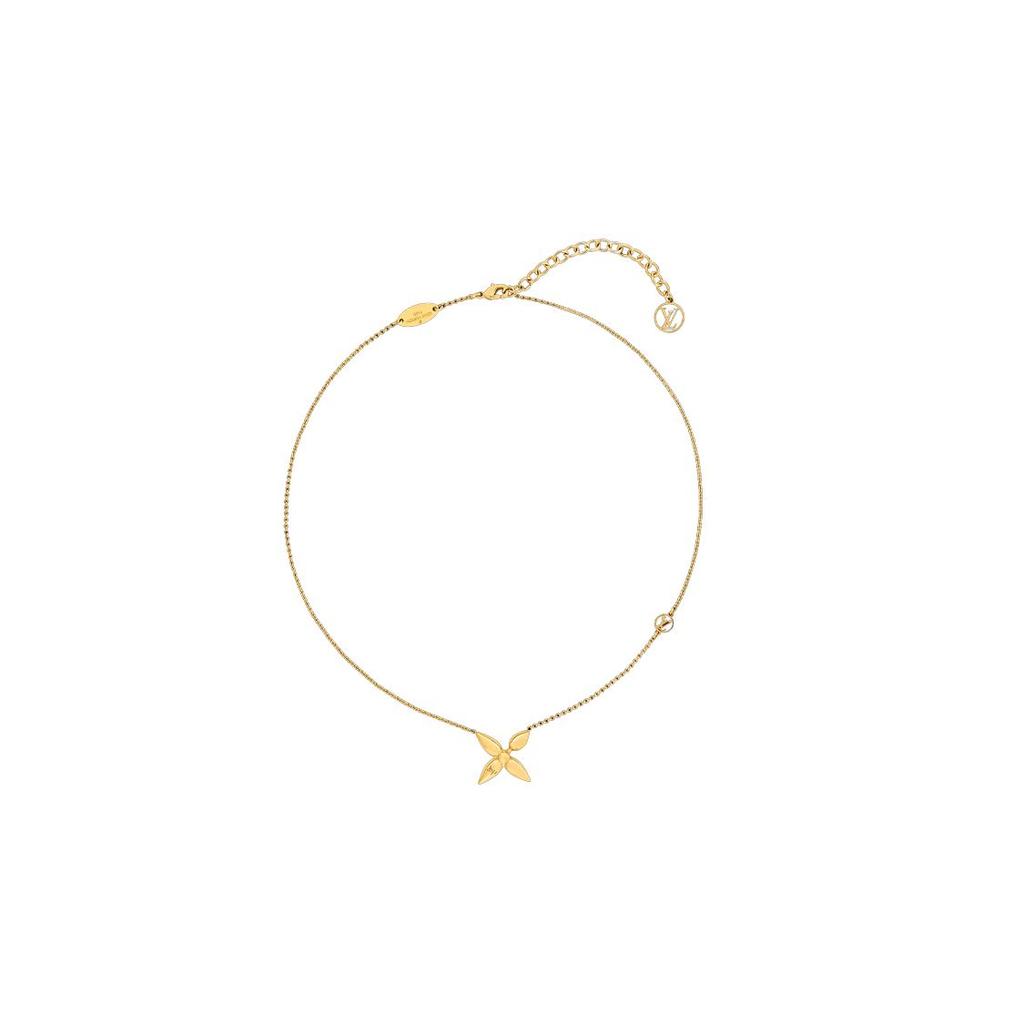 Louis Vuitton Louisette Luxury Personality Metal Necklace Women Necklace Gold M00365