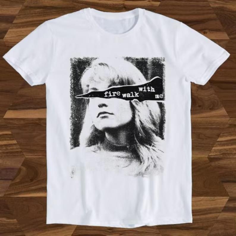 Twin Peaks Laura Palmer Fire Walk with Me T Shirt Oversize Clothing Tees  T-Shirts Men's and Women's Comfortable Unique Cotton