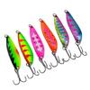 Spoon Metal Construction Spinner Baits Fish Lures Spinner Swimbaits Colorful Sequins Lures Baits Treble Hook Fishhooks