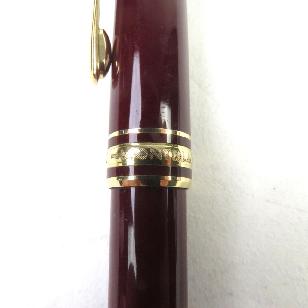 Very Good MONTBLANC Ballpoint pen Meisterstck Logo engraved White Star Twist style Used