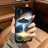 Singular Space UFO A-Alien-ES Phone Case For Samsung S25,S24,S21,S22,,Plus S23,S30,Ultra,S20,Fe,Lite,Black Soft Silicone