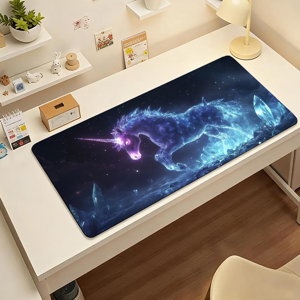 Starlight Unicorn Mouse Pad Nonslip Locking Edge DeskMat PC Laptop Accessories Rubber Office Keyboard Large Game XXL Carpet
