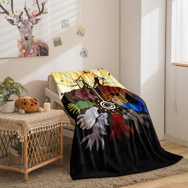 Zeichentrickserie Doppelseitige Flanell 3D Digitaldruckdecke Decke