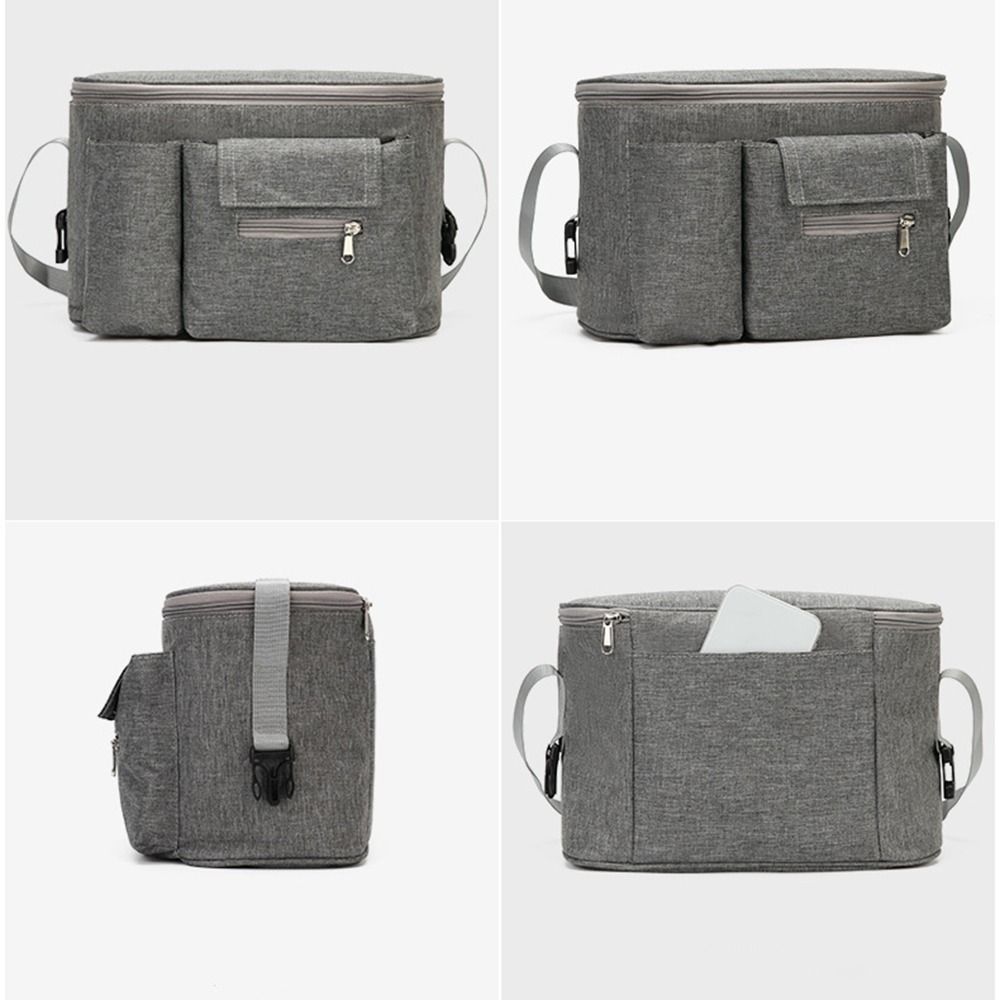 Cartoon Baby Stroller Hanging Bag Multiple Pockets Diaper Bag Organizer Mummy Storage Bag Outdoor