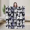 Aizawa Shota Collage Blankets Academy Anime Manga Wool Vintage Soft Throw Blanket for Bed Sofa All Season
