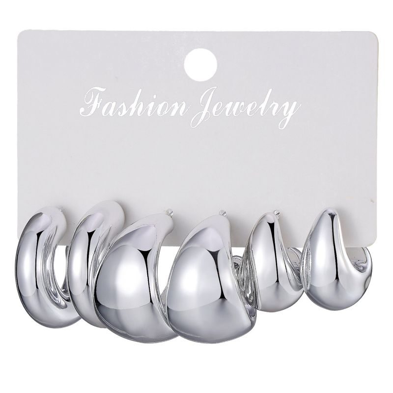 Water Drop Hoop Earrings Accessible Luxury Fancy Earrings Female Earclip Earrings 2024 New Arrival Simple Bracelet Fashion Gold Earrings