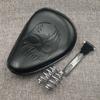 Motorcycle Black 3" Spring bracket Skull Solo Seat for Harley Sportster XL Yamaha Honda Suzuki Chopper Custom cafe racer