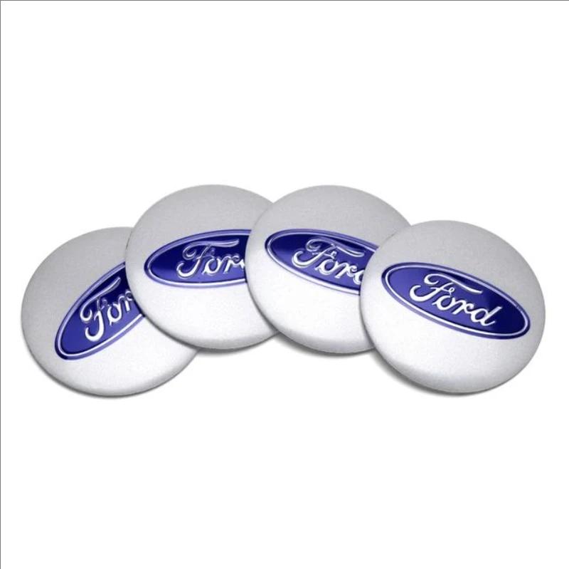 Adesivo per Auto Ford 4 Pezzi 56MM Coprimozzi Centrali per Ruote Auto Adesivi Coprimozzi per Ford S MAX Ranger Focus Fiesta Mondeo Kuga Must
