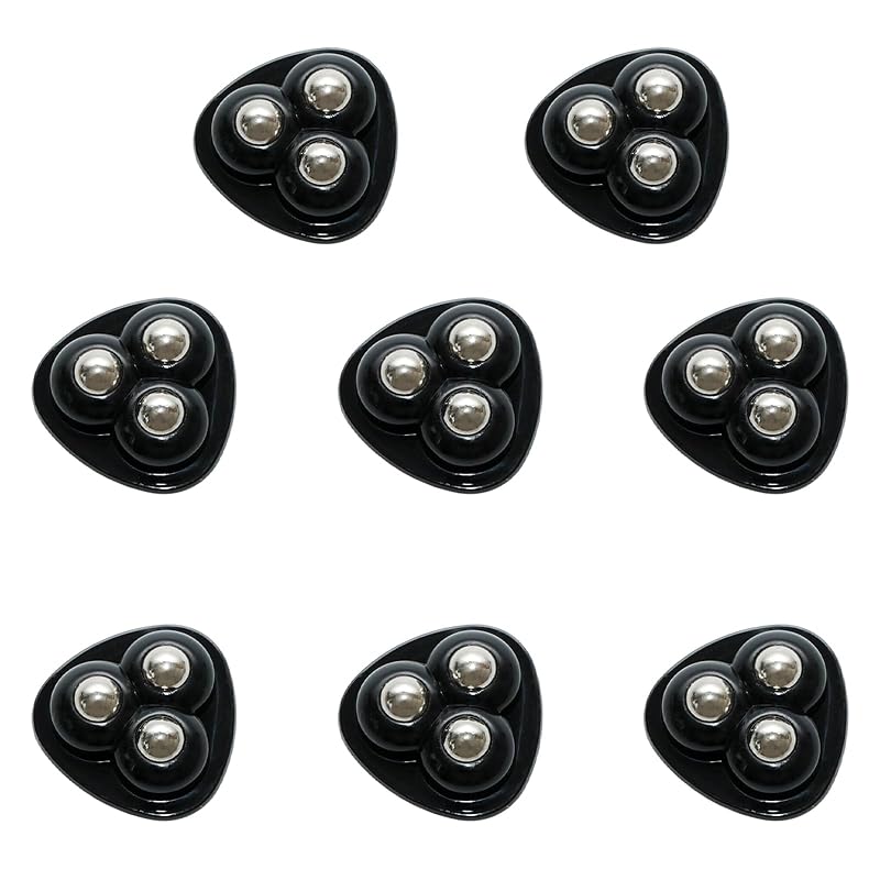 8 Pcs Self Adhesive Mini Caster Wheels 360° Swivel Appliance Wheels Stainless Appliance Sliders for Kitchen Appliances, Small Furniture (White)