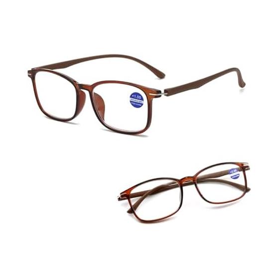 [JINSCOOP] Reading Glasses Blue Light Cut Portable Lightweight Stylish Wellington Glasses UV Protection Ultra Light Shape Memory Frame Wellington