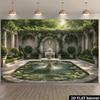 2D European Sculpture Waterside Portrait Photo Backdrop