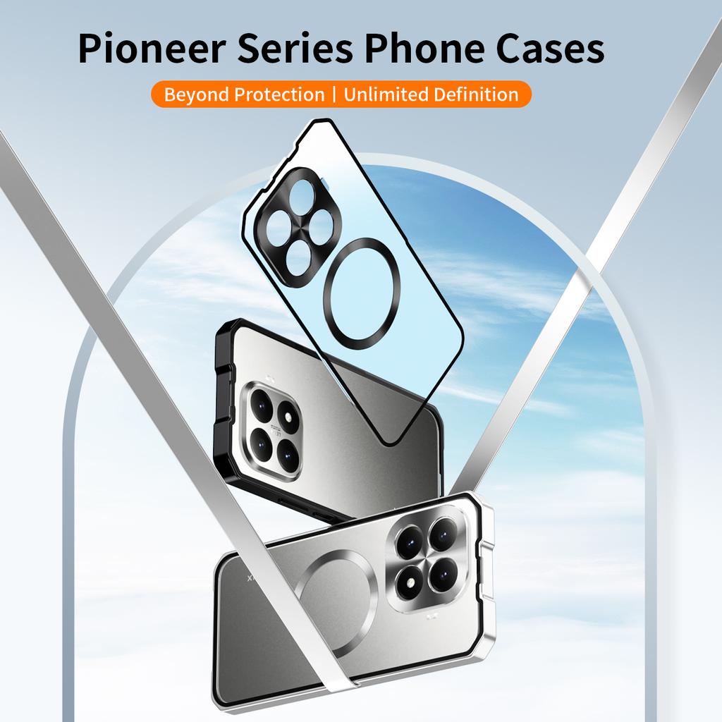 Push Pull Metal Aluminum Alloy Bumper Case for Xiaomi POCO F8 Pro F8Ultra 15T Pro 15 17 Ultra Magntic Charger Anti Drop Cover