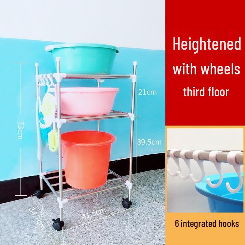 Multi-layer Stainless Steel Bathroom and Kitchen Storage Rack
