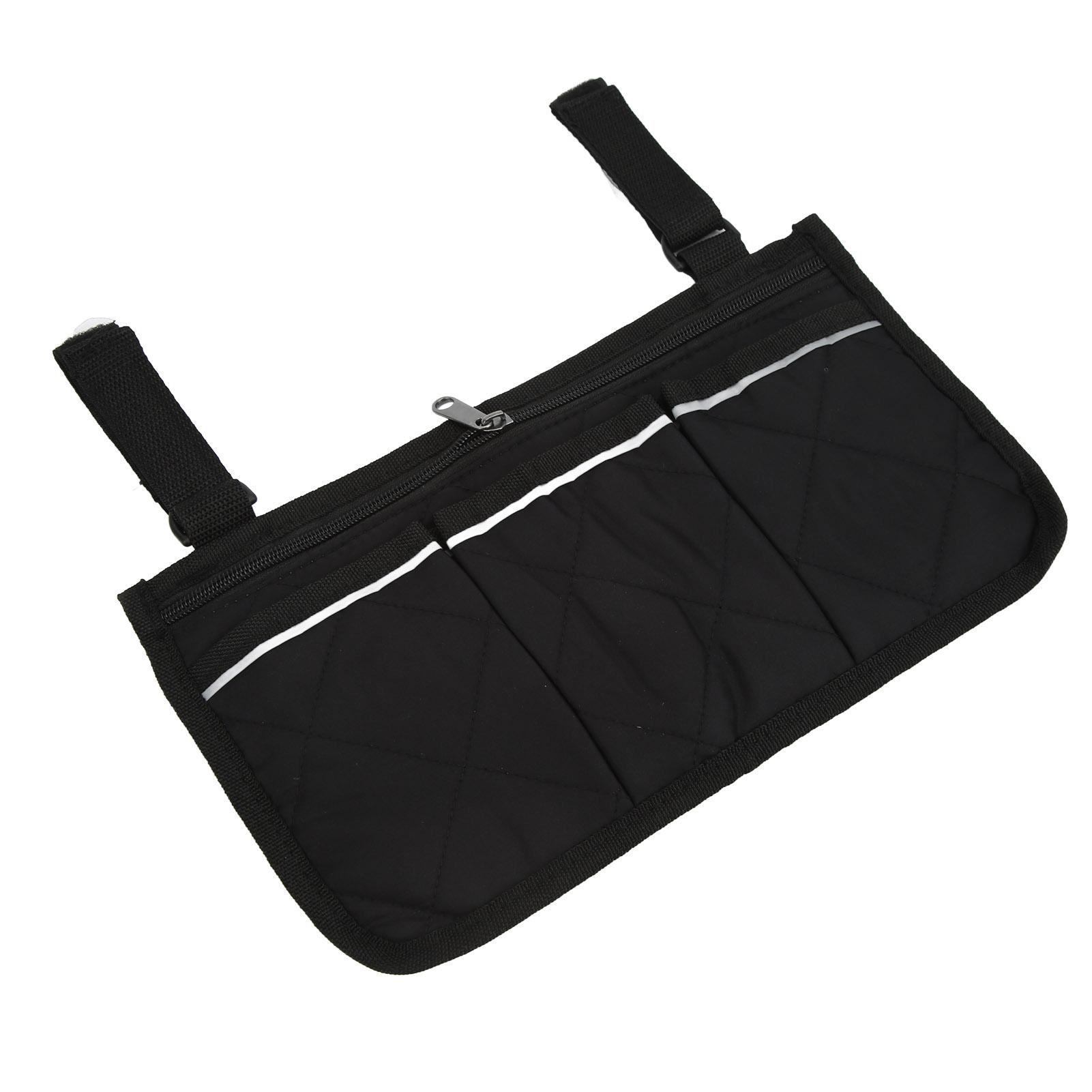 

Сумка для хранения сбоку инвалидной коляски, многокарманная сумка-органайзер на подлокотник, аксессуары для подлокотника инвалидной коляски