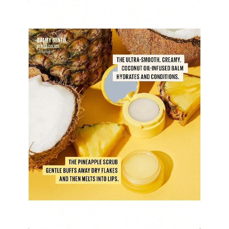 Kaja Balsamo Labbra - 11,34 ml, Scrub con Olio di Cocco, Trattamento Finitura Trasparente, Idratare Esfoliare Levigare Cura Labbra Burro, Formato da Viaggio Compatto