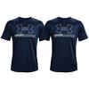 Under Armour Casual Sport Large Letter Logo Training T-Shirt Men Tops Navy-Blue 1370367-408