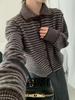 Women's 25th Anniversary Striped Loose Casual Korean Honey Bear Sweater